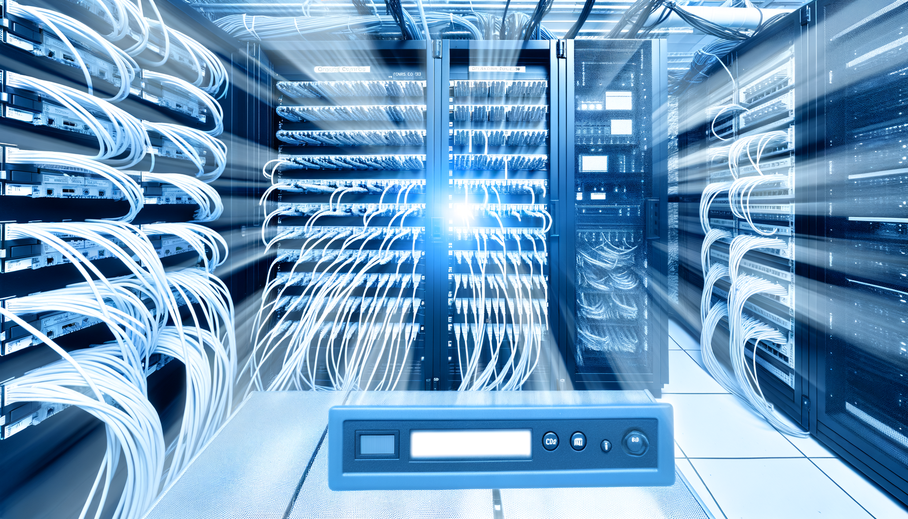 Carrier meet-me room with fiber connections